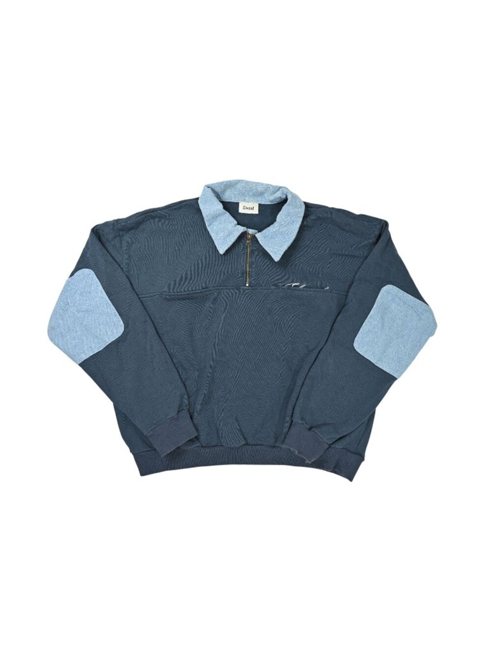 Elwood Long Sleeve Quarter Zip Sweatshirt in Blue